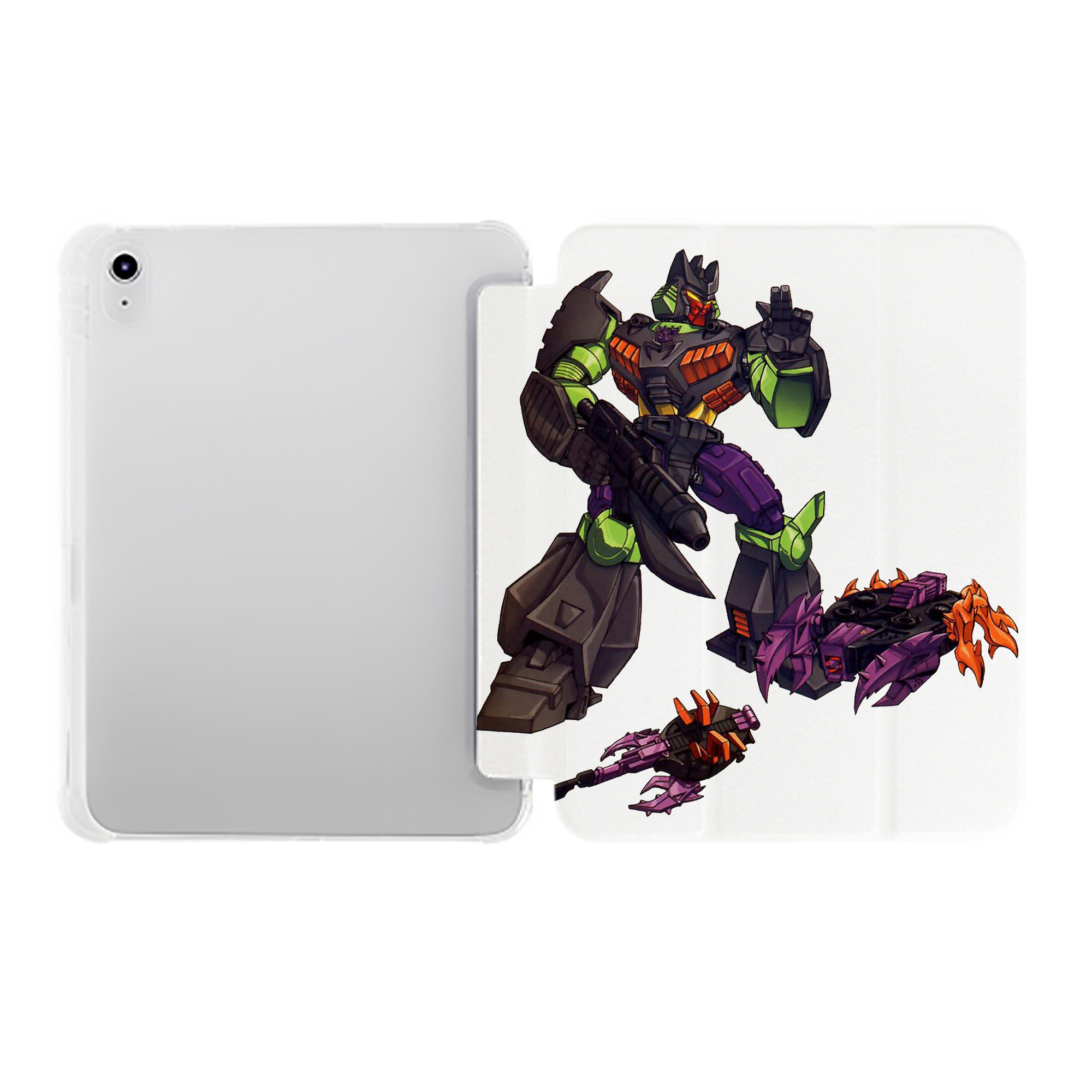 （画像用）  IPad ケース ペン収納付き 三つ折りスタンド PUレザー×シリコン 対応機種9.5/10.5/10.9インチ